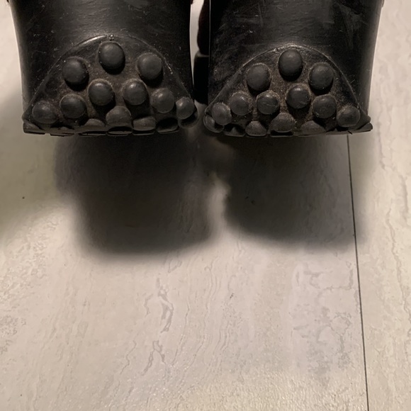 Riverstone Brown Leather Upper Brown Fur Lining Flat Platform Mule Clogs Size 6B - Picture 10 of 12